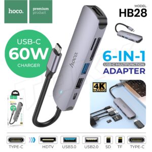 Hoco HB28 6-in-1 Multifunction USB Type-C Hub